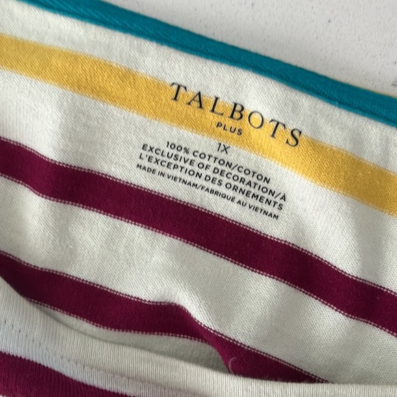 Talbots AUTHENTIC TALBOTS TEE - BOWEN STRIPE size 1x - Picture 11 of 12
